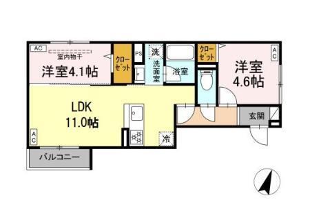 セレスティア中央　Ⅱ（301） 間取り図画像