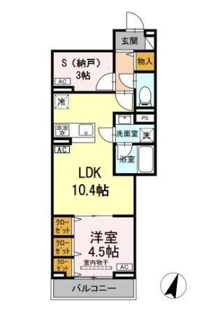 セレスティア中央　Ⅱ（303） 間取り図画像