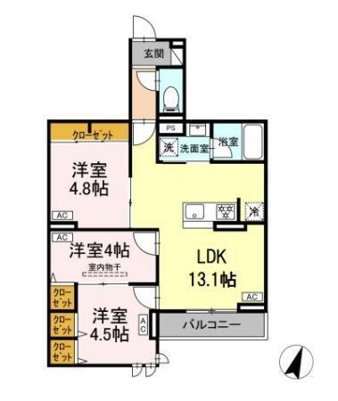 セレスティア中央　Ⅱ（306） 間取り図画像