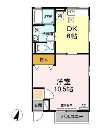 ドエルカルミア　Ｂ（102） 間取り図画像