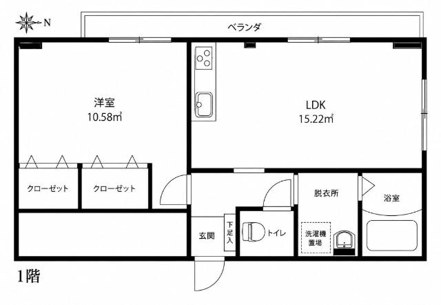 大田区南千束マンション 間取り図画像