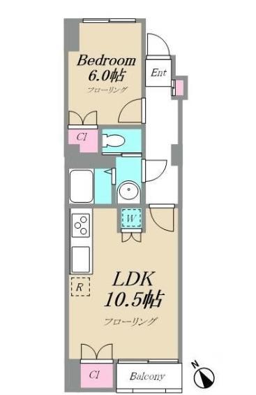 自由が丘フラワーマンション 間取り図画像