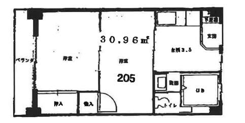 ハウス大岡山 間取り図画像