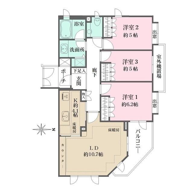ファミールグラン等々力 間取り図画像