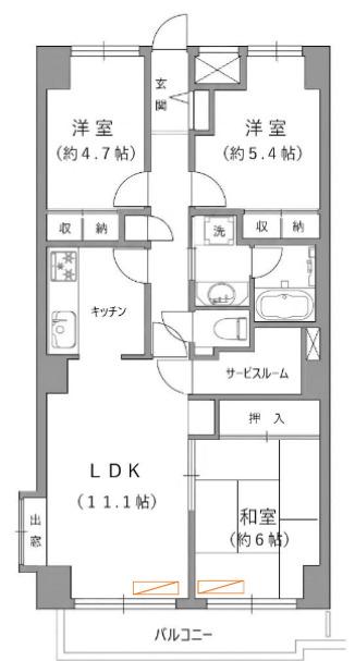 世田谷区三軒茶屋マンション 間取り図画像