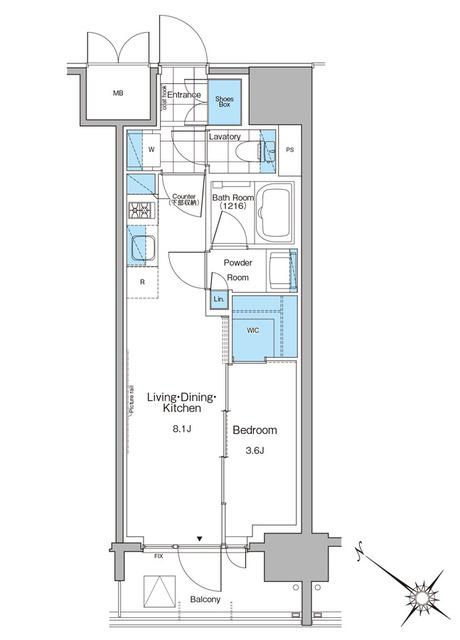 ルフォンプログレ西大井プレミア（1304） 間取り図画像