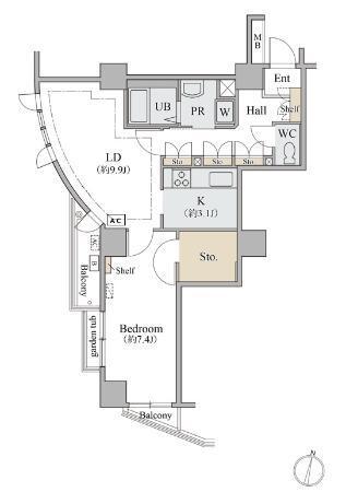コラム神泉（0806） 間取り図画像