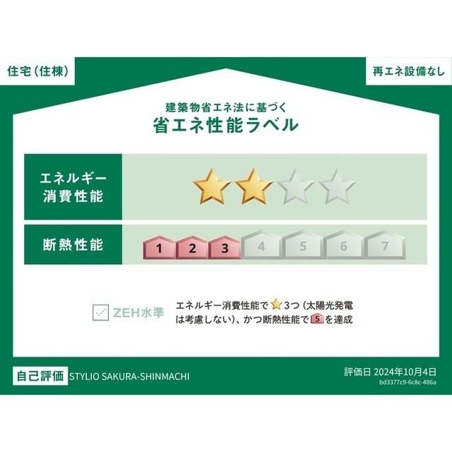 スタイリオ桜新町（102） 省エネ性能表示ラベル