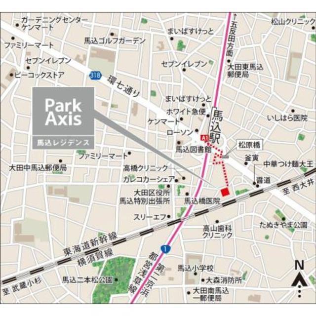 パークアクシス馬込レジデンス（307） 地形図・案内図