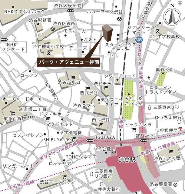 パーク・アヴェニュー神南（609） 地形図・案内図