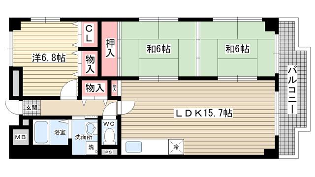 クリスタル 間取り図画像
