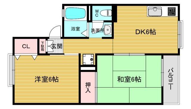 セジュール日野Ⅱ 間取り図画像