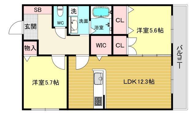 ＬＩＺＥ西宮仁川 間取り図画像