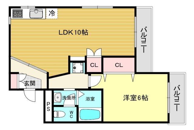 ハイム門戸 間取り図画像