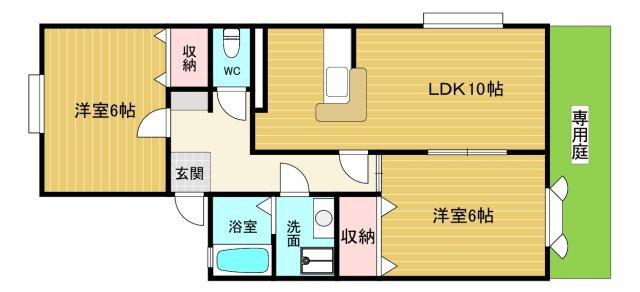 バウムライエ甲風園 間取り図画像