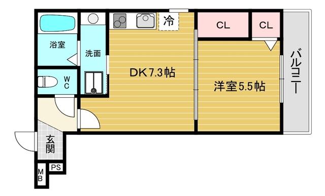 フジパレス西宮甲東園Ⅰ番館 間取り図画像