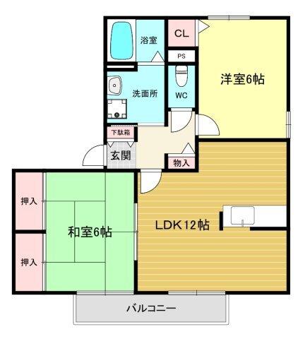 イーストハイムⅡ 間取り図画像