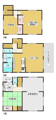 東塚口町1丁目貸家 間取り図画像