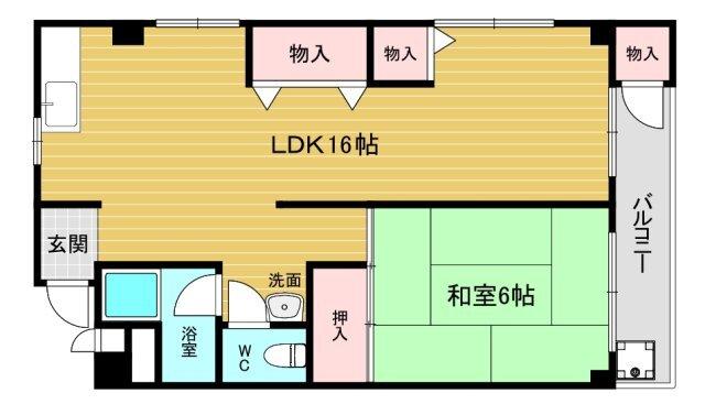 スカイハイツ 間取り図画像