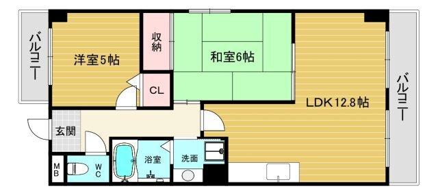 ラフォーレハタⅡ 間取り図画像