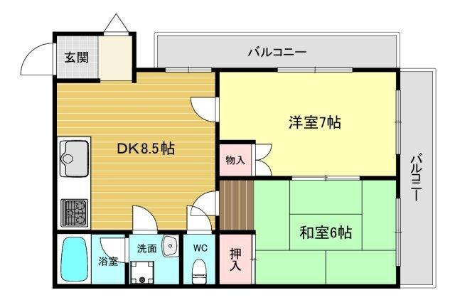 西宮ハイムIV 間取り図画像