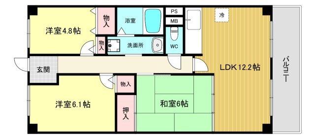グレンツェント甲東園 間取り図画像