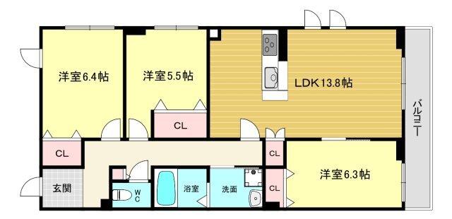 エフティー西宮北口　Ａ棟 間取り図画像