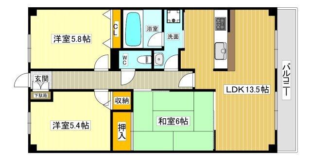 シェルプール壱番館 間取り図画像