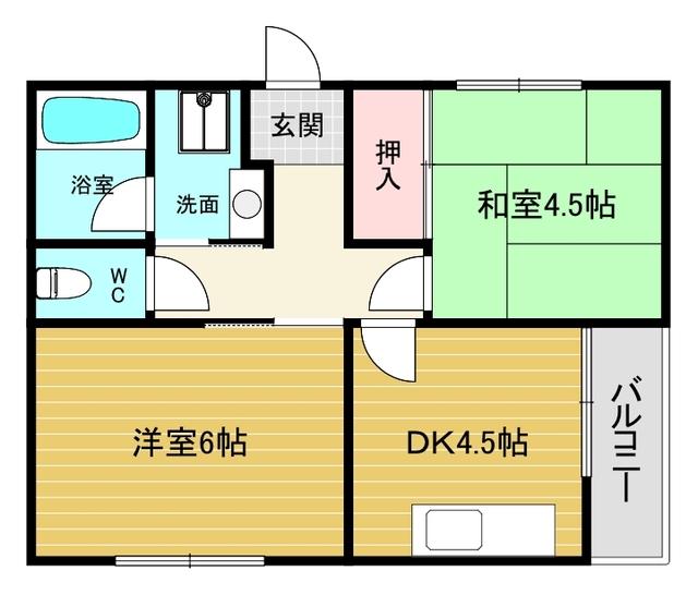 前田ハイツ上大市 間取り図画像
