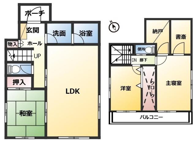 東金市油井　中古戸建　JR東金線「福俵」駅 間取り図画像