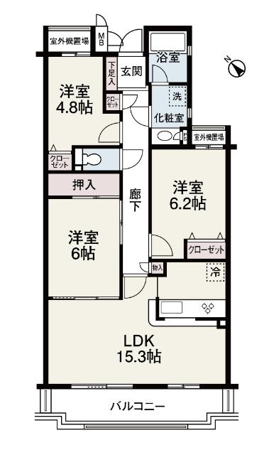 おゆみ野ハイム 間取り図画像