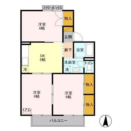 サンモールおゆみ野　Ａ（102） 間取り図画像