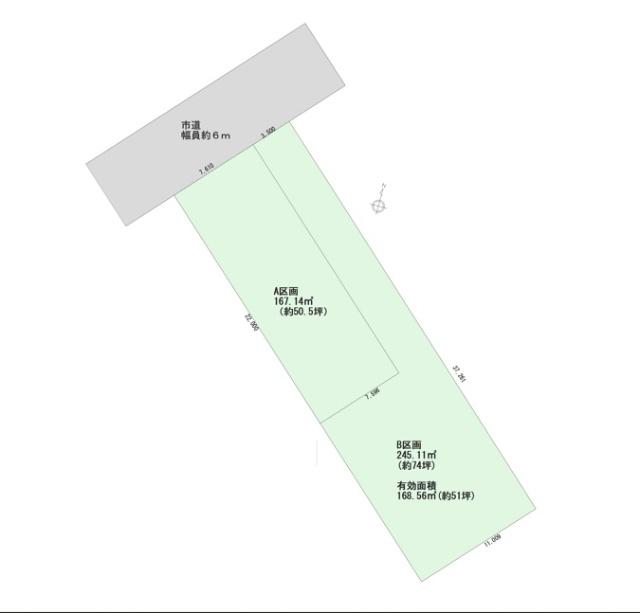 日野市多摩平　土地　B区画 区画図