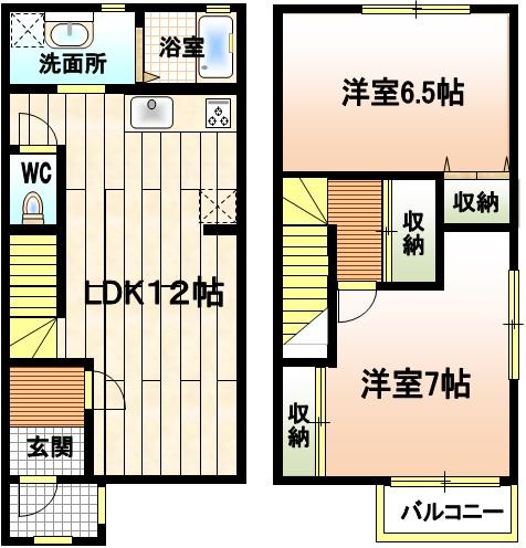 メゾン妙音通（A） 間取り図画像
