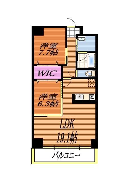 オルソパール伝馬　本館（303） 間取り図画像
