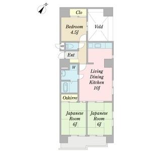 ユーハウス六番町（9E） 間取り図画像