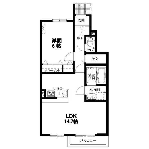 リマーレ道徳（101） 間取り図画像