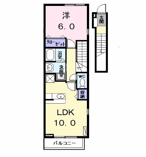 クレメント花塚（201） 間取り図画像