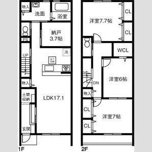 Ｂ．きらら 間取り図画像