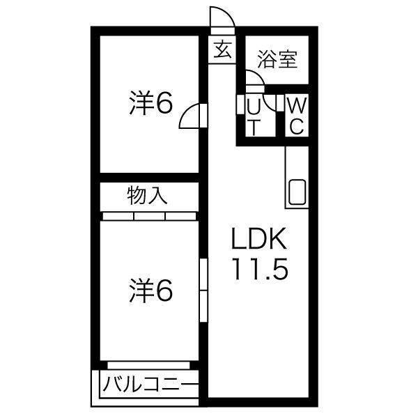 名古屋市港区当知マンション 間取り図画像