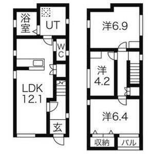 尾頭橋戸建賃貸 間取り図画像