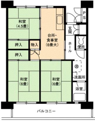 ＵＲ木場4号棟（1102） 間取り図画像