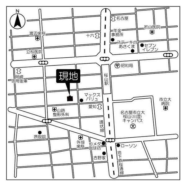 SS.FLAT桜山　本館 地形図・案内図
