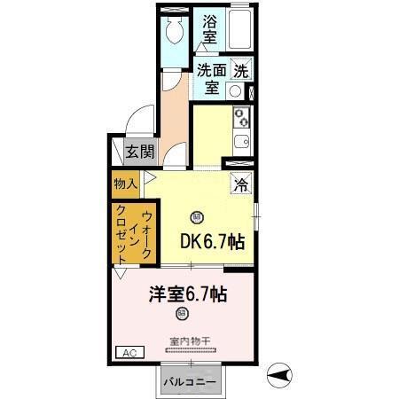 クレベール眞（201） 間取り図画像