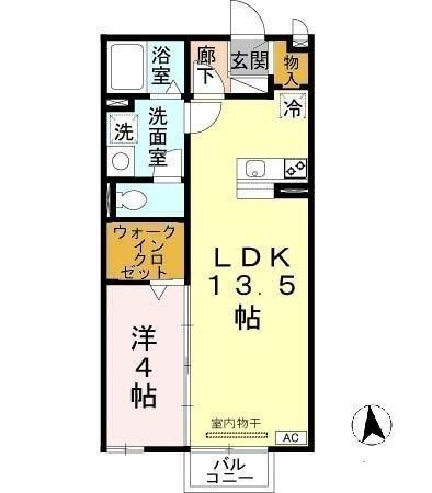 カーサ・エクレール　B棟（203） 間取り図画像