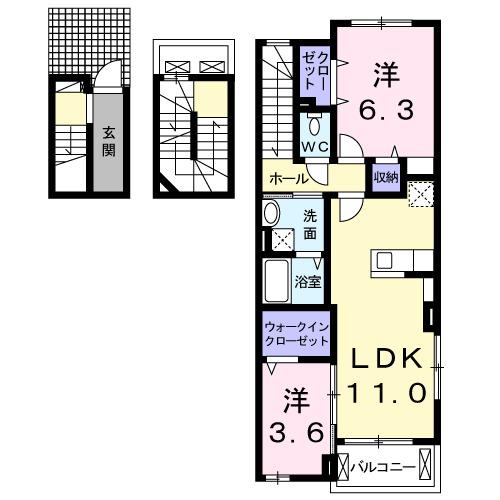 メゾン・フルール（301） 間取り図画像