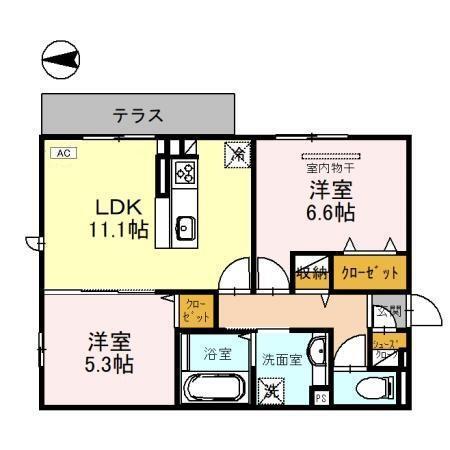 カーサアイリス（105） 間取り図画像