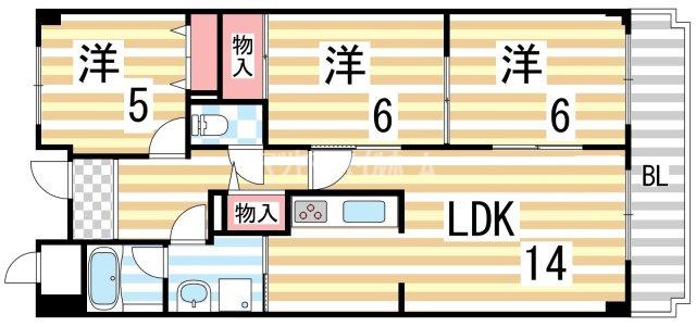 アネックスビクトリア（403） 間取り図画像