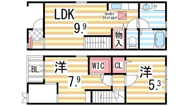 メゾネットエスペランサ（102） 間取り図画像