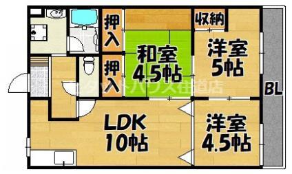 ドリームネオポリス野崎Ⅰ（2-C） 間取り図画像
